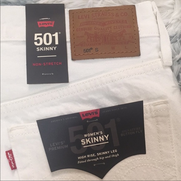 NWT 501 Levi’s white jeans. - Picture 14 of 16